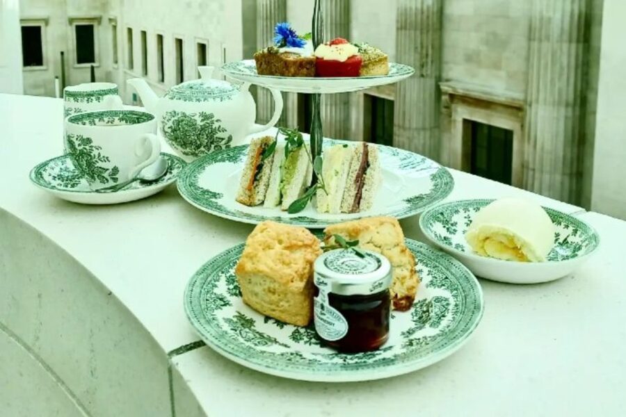 Afternoon Tea at the British Museum - The food spread: finger sandwiches, pastries, and classic scones