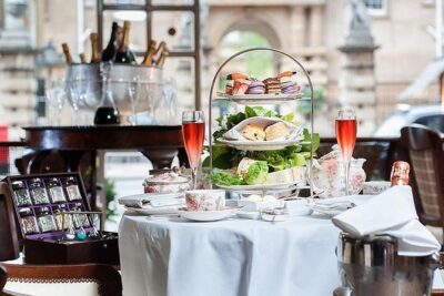 Afternoon Tea at The Rubens at the Palace, Buckingham Palace - The actual afternoon tea: sandwiches, scones, pastries, and tea choices