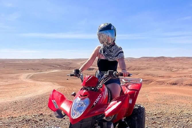Agafay Desert Quad Adventure with Tea and Transfer - The tranquil oasis pause and Moroccan tea break