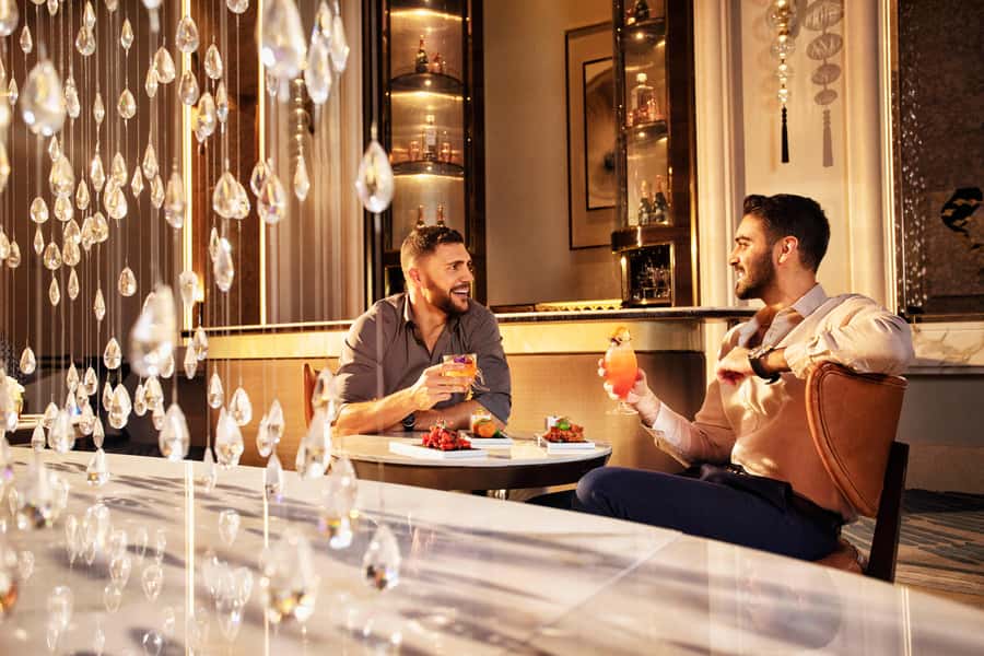 Dubai: Plato's Afternoon Tea in Atlantis the Palm - Your table setup: cakes, sandwiches, scones, and the big flavor spread