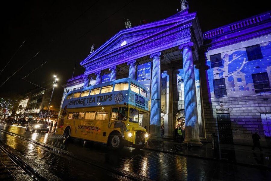 Dublin: Christmas Lights Festive Bus Tour with Afternoon Tea - The 1960s double-decker effect: Christmas lights look better from up high