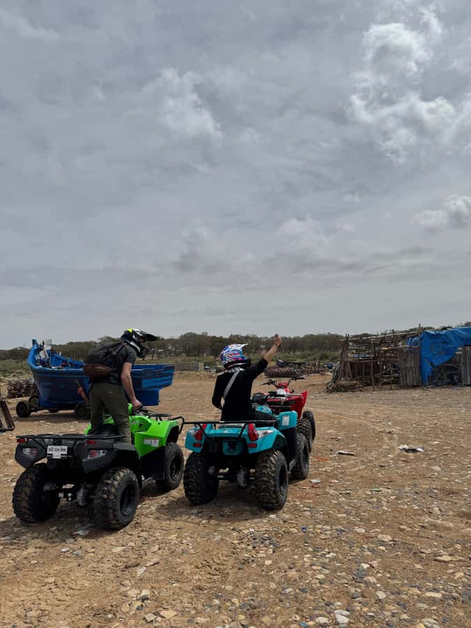 Essaouira: quad biking ATV Tour in Essaouira with tea break - Quad Biking Setup: ATVs, helmets, and a ride that makes sense