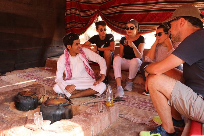 Half day Jeep Tour in Wadi Rum incl. water and Bedouin tea - Camel rides and the Bedouin camp upgrade: choose based on how you travel