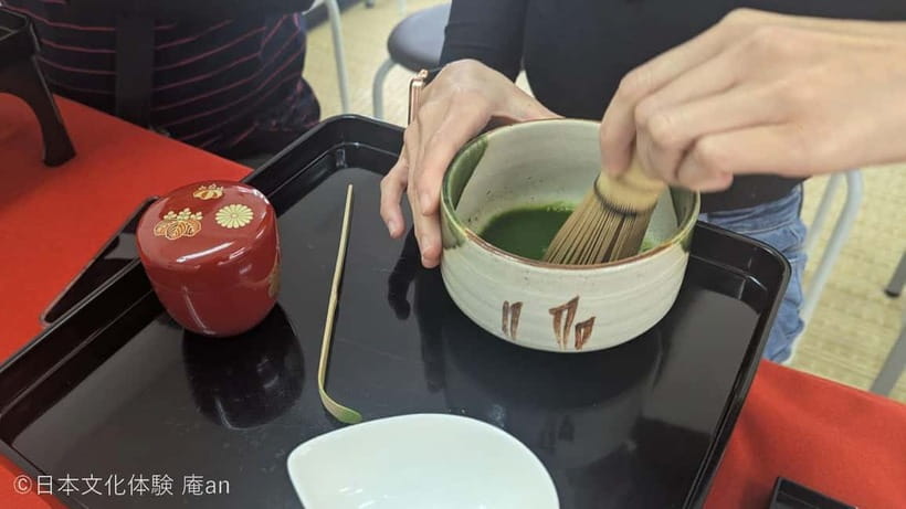 Japanese Traditional Sweets making and Tea Ceremony - The Matcha Part: Grinding, Then Serving Your Own Cup