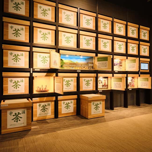 Kyoto: Uji Matcha Tea Museum Entry Ticket - History Room: Uji and the Uji River, shown through screens and symbols
