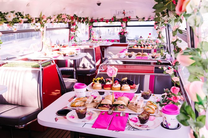 London: Afternoon Tea Bus Tour - 1960s Routemaster Bus - What’s Included: French-Inspired Tea, Coffee, and Seating Service
