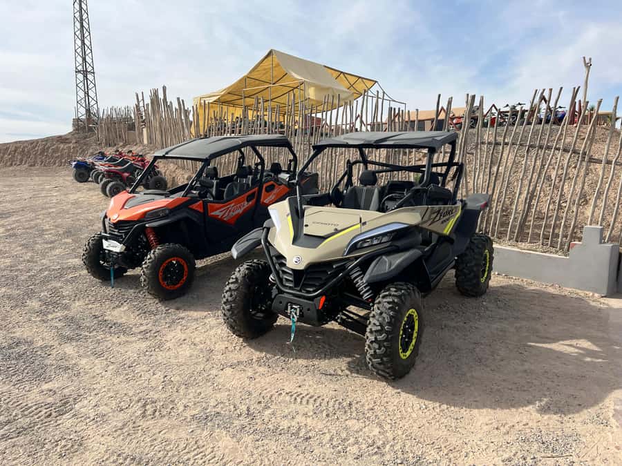 Marrakech: Agafay Desert Buggy bike 1000cc, Tea & Transfer - Agafay trails and Atlas Mountain views: what the ride really feels like