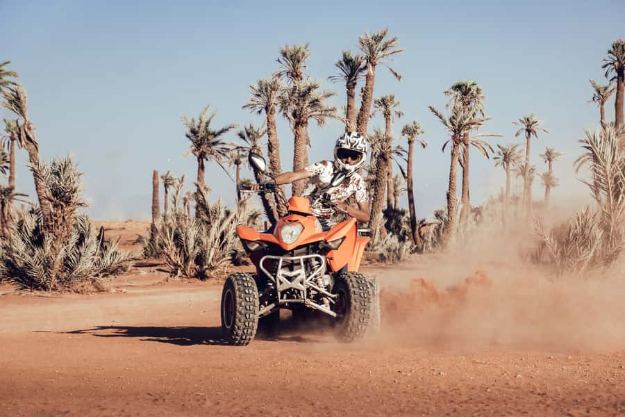 Marrakech: Desert and Palm Grove Quad Tour with Tea - Desert Quad Riding: The Fun Part, With Real Turns and Real Terrain