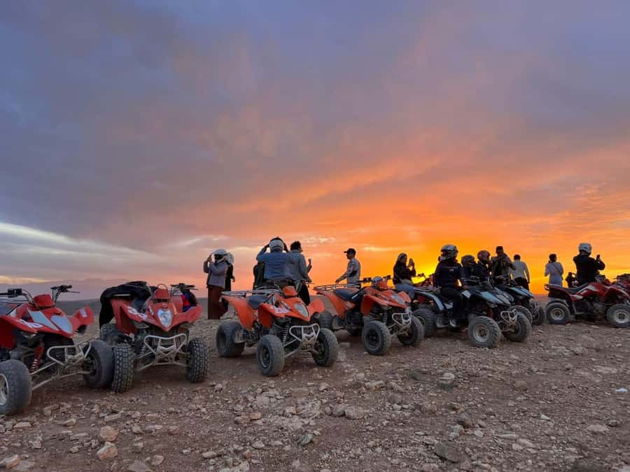 Marrakech: Desert Quad Bike Tour with Tea & Optional Dinner - The camp break: mint tea under an actual night sky