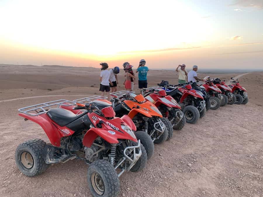 Marrakech: Desert Quad Bike Tour with Tea & Optional Dinner - Optional dinner and show: tajine, music, dancing, and fire