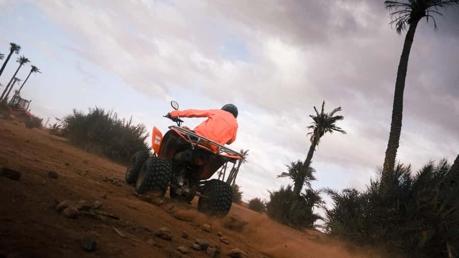 Marrakech:excursion quad in Oasis palm & jbilat desert,tea - The tea stop and Berber culture moment: small, real, and not too long
