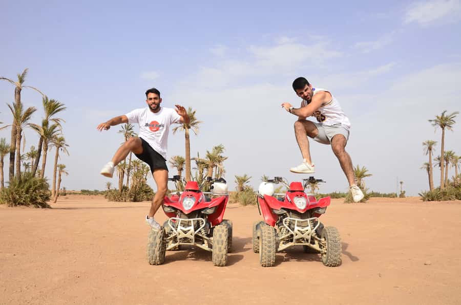 Marrakech: Palmeraie Guided Quad Tour with Tea Break - The first quad segment (45 minutes): getting speed without getting lost