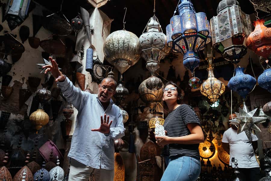 Marrakech: Private Souks Tour with Tea and Traditional Snack - Artisan lanes beyond the main stalls: leather, metal, tiles, slippers, and more