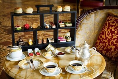 Palazzo Versace Dubai Afternoon Tea - Views over Dubai Creek and the pool: why the windows are the real luxury
