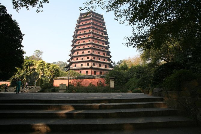 Private Hangzhou Day Tour to West Lake, Lingyin Temple, Tea Village, Old Pagoda - Six Harmonies Pagoda near the south of West Lake: old wood-and-brick style
