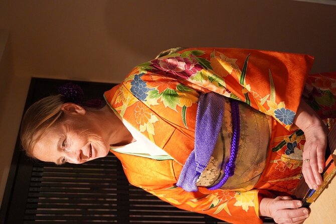 Private Kimono and tea ceremony at local home near Tokyo Disney - How the kimono dressing actually feels (and why the Furisode matters)