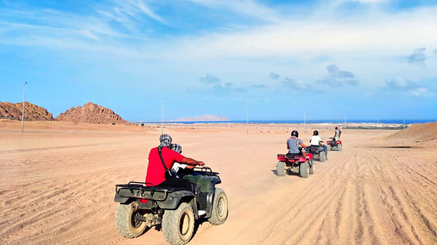 Sharm El Sheikh: Quad Biking trip with Authentic Bedouin Tea - The Mid-Ride Rhythm: Waiting, Photos, and the Echo Temple Stop