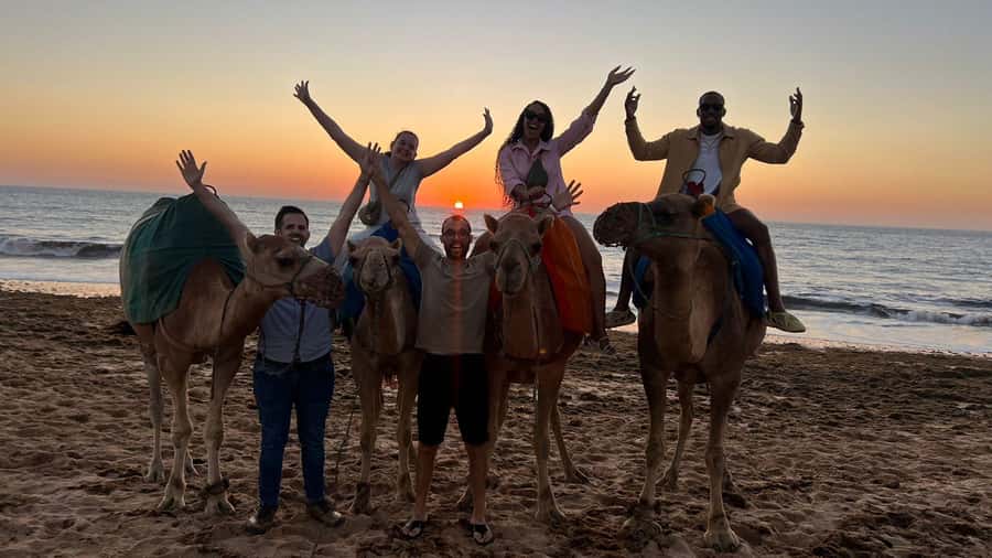 Tangier: Sunset, Tea, Sweets, Camel Ride, and Hercules Caves - Bouhindiya mint tea and Moroccan pastries: the calm landing