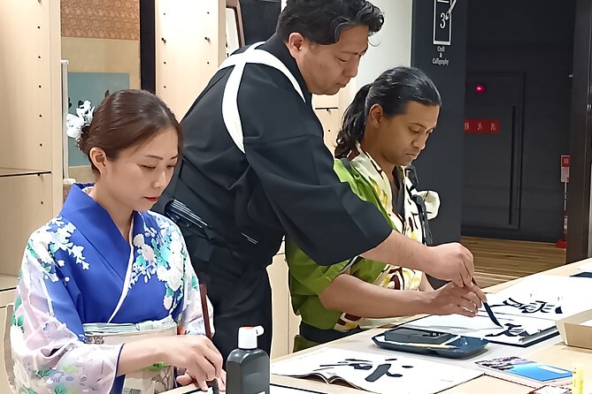 Tea and Calligraphy Session at a Table in Osaka - FAQ