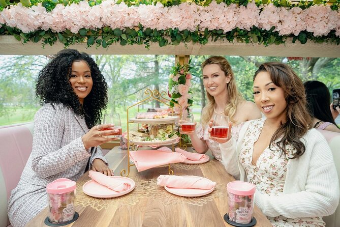 Tea Around Town Austin: Elegant Tea Bus Tour and Treats - The tea setup: hot pours, treats, and a real souvenir