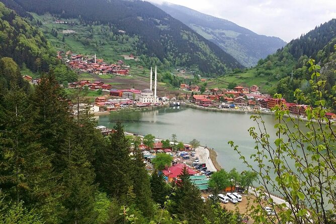 Uzungol Tour: Full-Day Nature Adventure with Tea Factory Visit - Arriving at Uzungöl: terrace views and the artificial waterfall