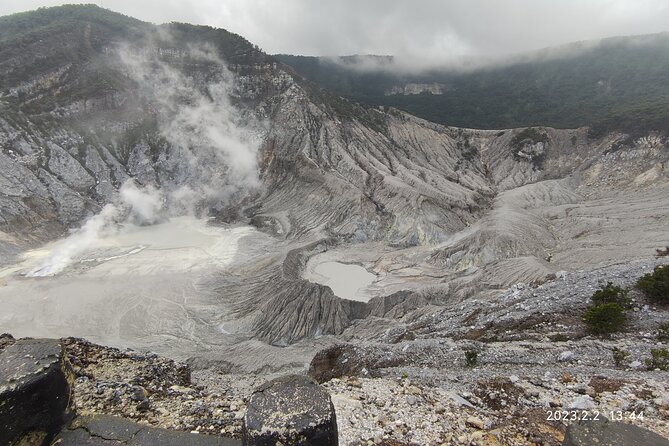Volcano, Hot Spring, Tea Factory, rice fields and Coffee Tour - Tangkuban Perahu Volcano: sulfur smell plus upside-down-boats vibes