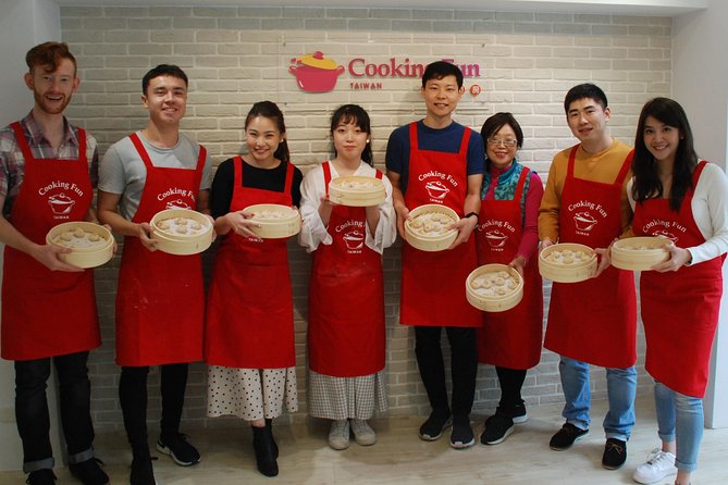 Xiao Long Bao, Chicken vermicelli with mushroom and sesame oil, Tofu strips salad, Bubble milk tea. Taiwan Traditional Delicacies Experience-A (Taipei Cooking Class) - What You Make: Xiao Long Bao, Vermicelli, Tofu Salad, and Bubble Milk Tea